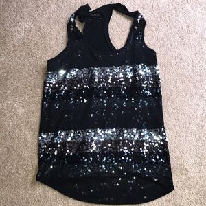 Express sequin racer-back